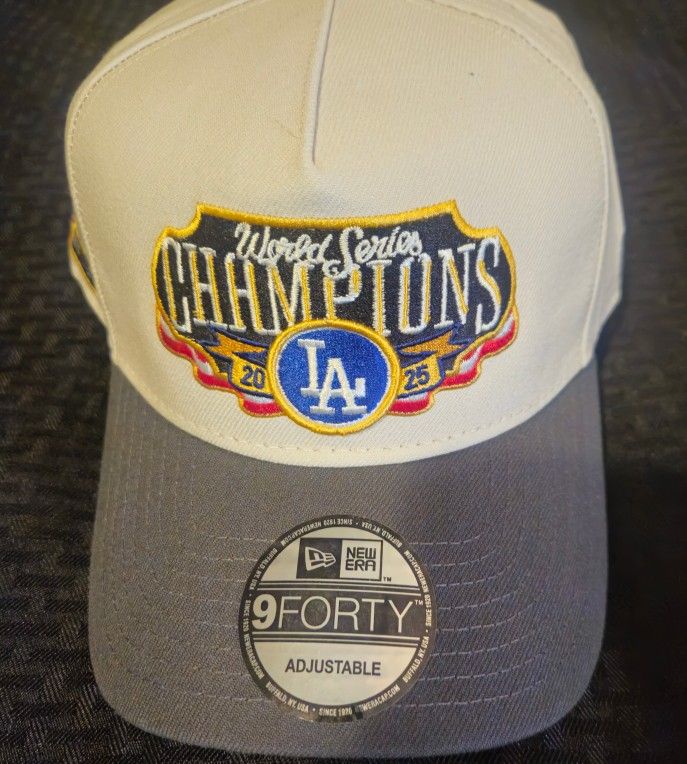 Dodgers White World Championship Snapback Caps 