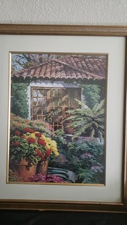 Glass framed picture