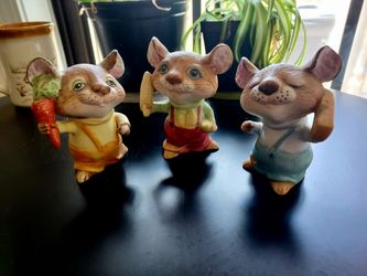 Vintage homco harvest mice set