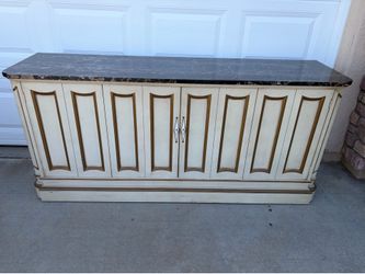 Antique Thomasville marble top cabinet