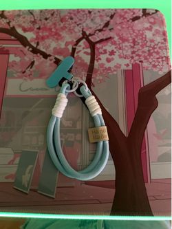 Cute Wrist Strap for Phone, Includes 2 Types of Phone Tabs (Cloud Blue)