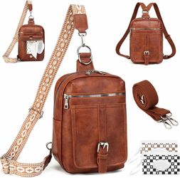NEW 2-in-1 Leather Sling Bag | Crossbody Backpack