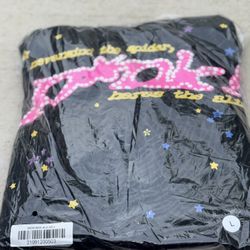 Black and Pink Spider Hoodie size Large