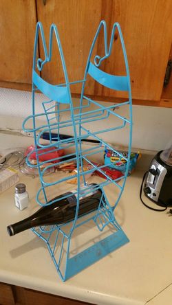 Wine Rack fits about 6 bottles of wine