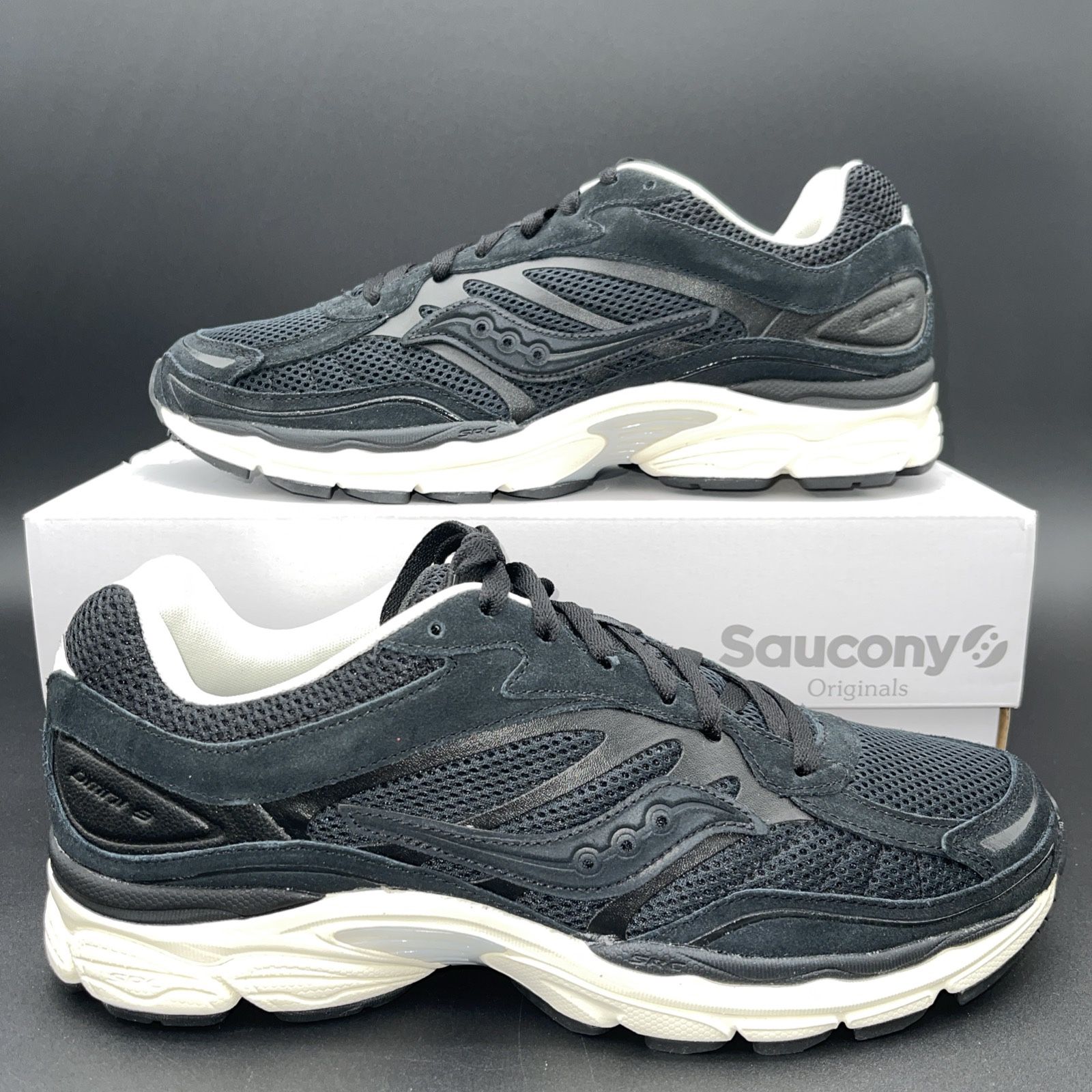 Size 13 - Saucony Progrid Omni 9 Black/Cream Nior S70740-16