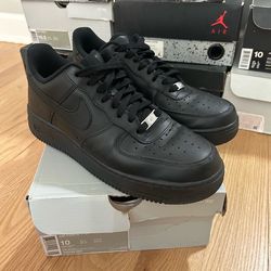 Low Top Black AF1 Size 10
