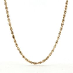 Men’s 14k Yellow Gold 2.4mm 22-inch Rope Necklace 11058236