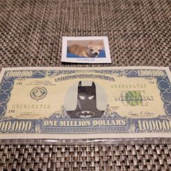 Batman Toy Money Art 1 Million Bill Collectibles 