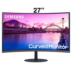 New Open Box SAMSUNG 27” FHD Curved Gaming Monitor With Built in Speakers, Black