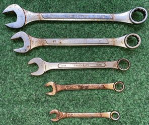 Vintage Truecraft Japan 5 Combination Wrenches Set