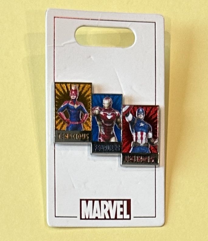 Disney trading pin brand new Marvel Captain Marvel, Iron Man, Captain ...