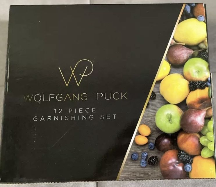 Wolfgang Puck Prep + Garnish 12 Piece Set Gray Storage New