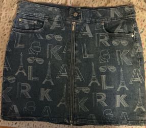 Karl Lagerfeld Blue Denium skirt size 14