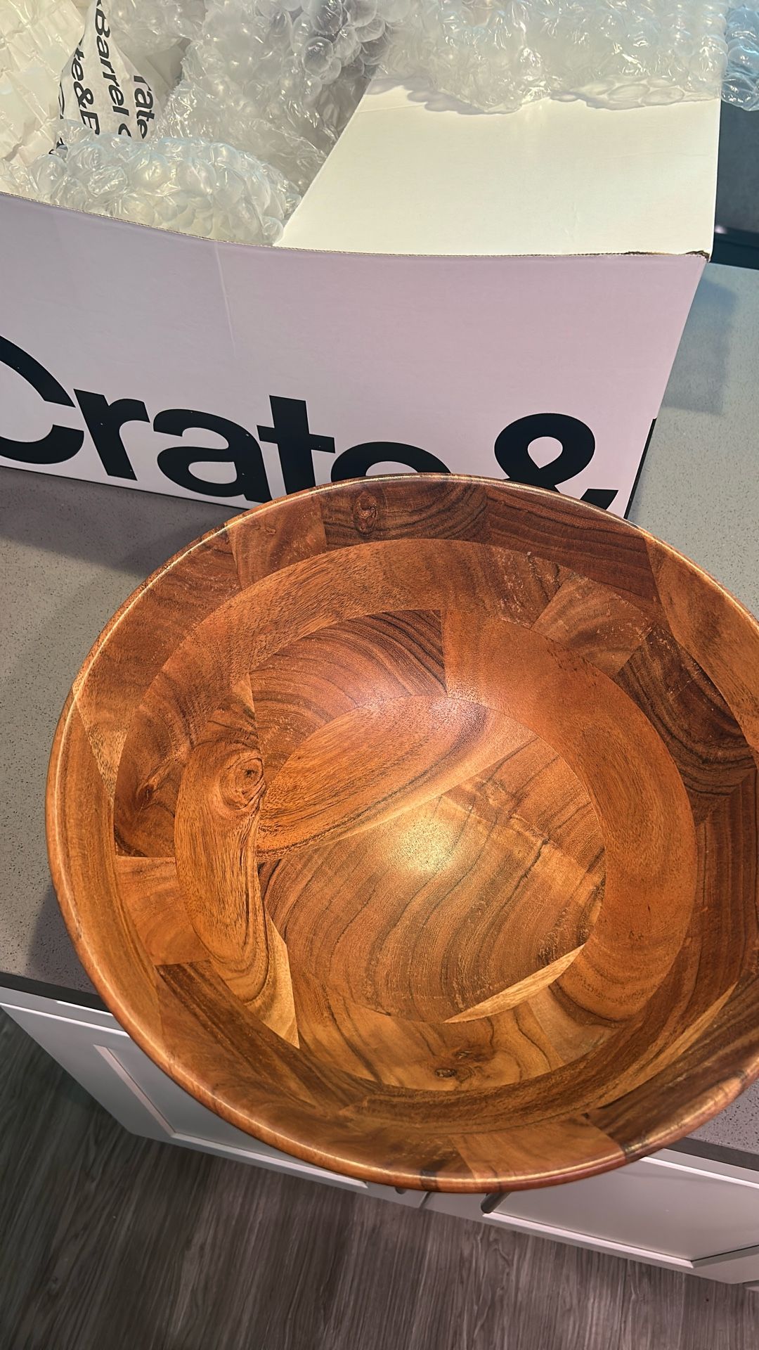Crate&Barrel Wooden Bowl