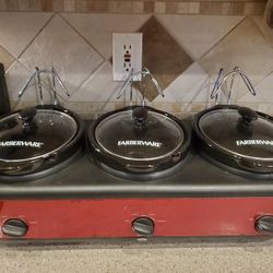 Crockpot Farberware 3 Pot Slow Cooker