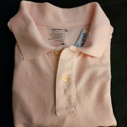 OLD NAVY Men’s Polo Shirt Size XL, Short Sleeve, Soft Pink, New with Tags