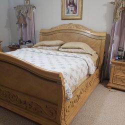 King Size Sleigh Bed Set 