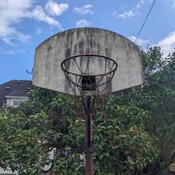 Basketball Backboard, Hoop And  Metal Net