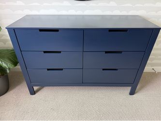 Navy Blue 6-Drawer Dresser