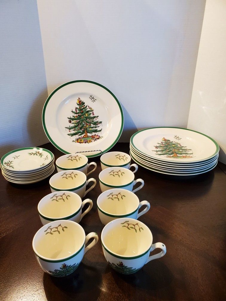 Vintage Spode Christmas Dishes. Christmas Tree Made In England