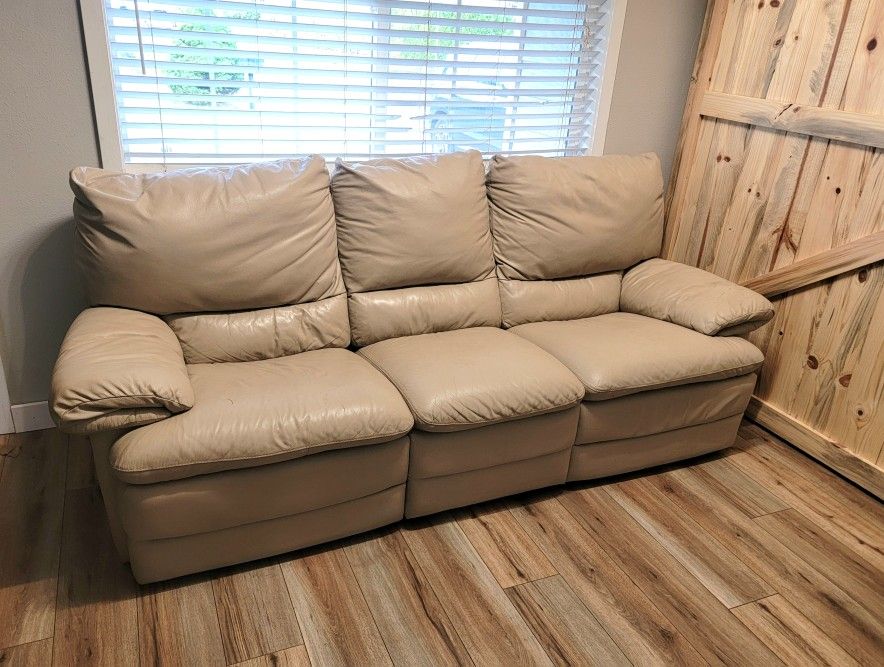 Wall Hugging Leather Sofa. Make an Offer!