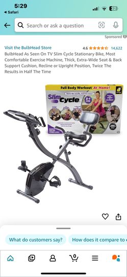 Never Opened Slim Cycle $60
