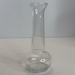 Clear Glass Bud Vase – 7” Small Minimalist Flower Vase