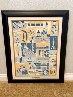 Disneyland 60th Anniversary Framed Limited Edition Canvas Print
