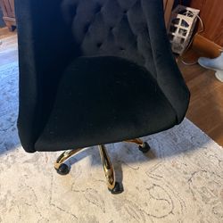 Velour office vanity chair