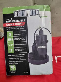 Drummond sump pump