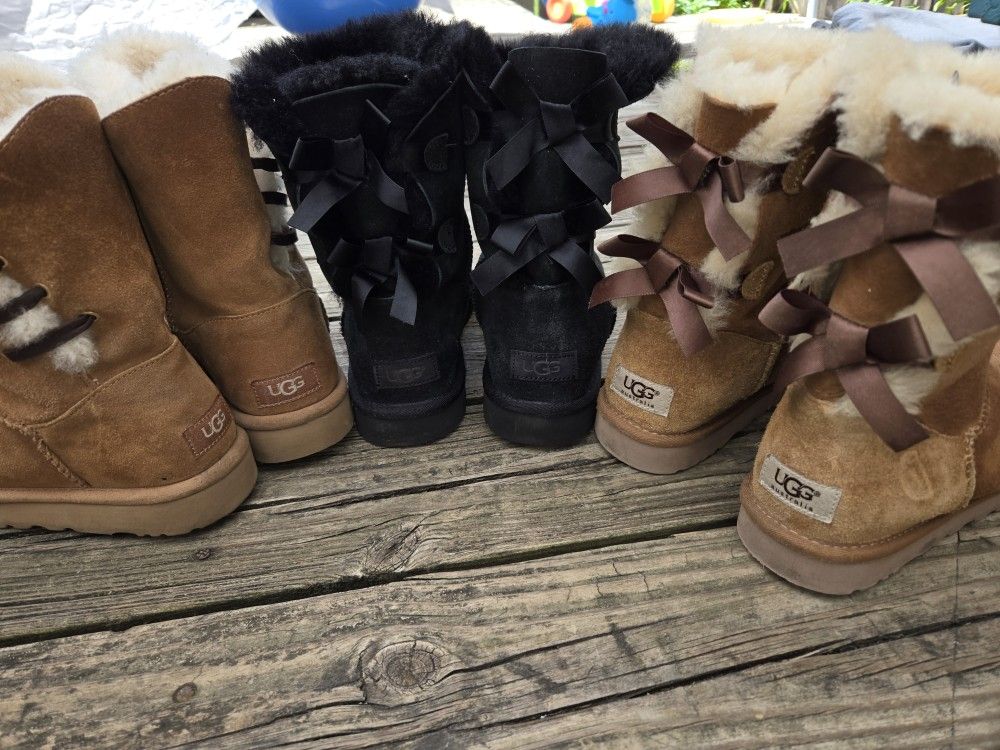 Women's uggs. brown - size 8, black - size 9 any pair $20