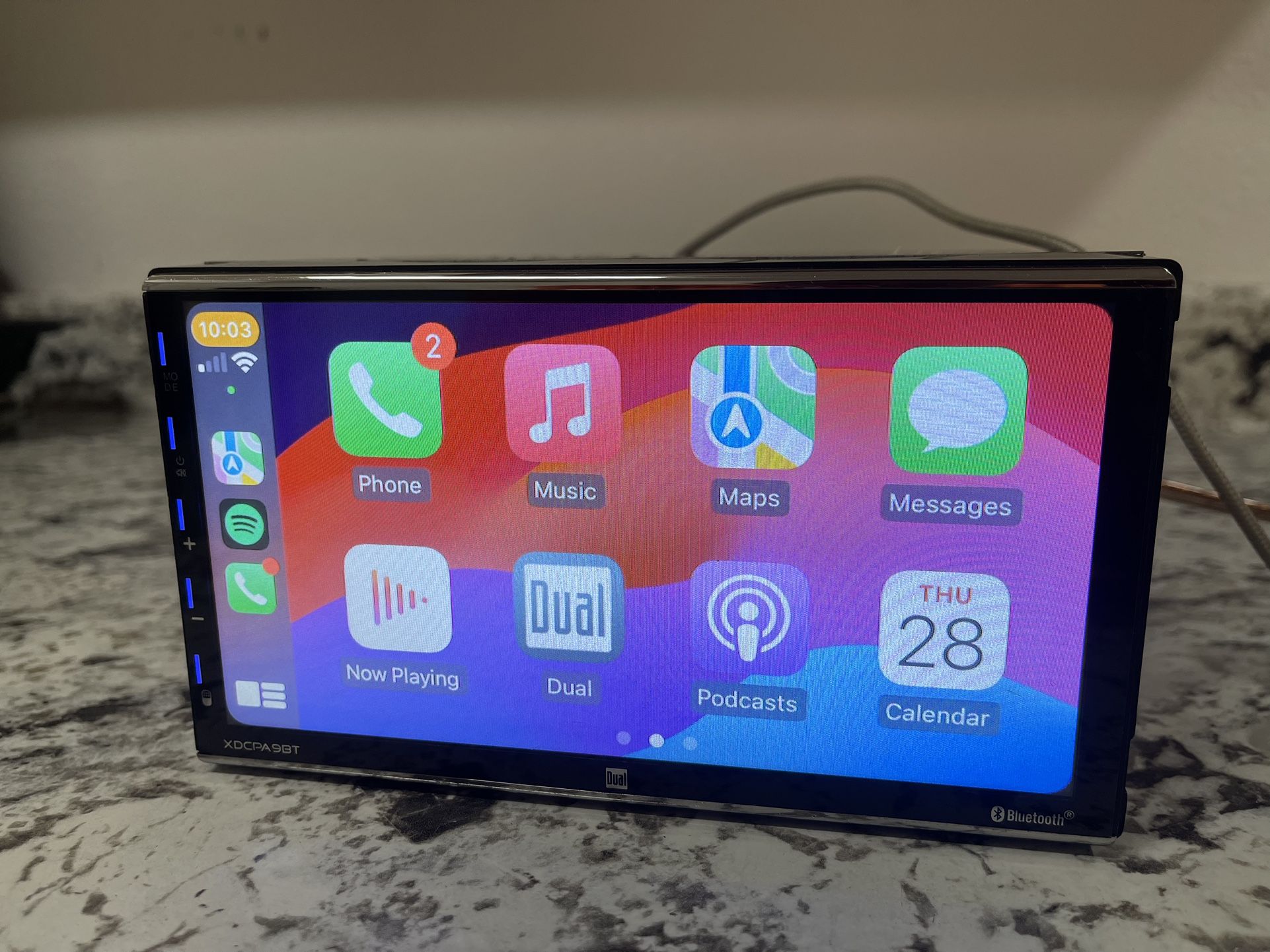 DUAL BLUETOOTH APPLE CARPLAY CAR TRUCK STEREO RADIO 