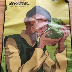 SDCC 20th Anniversary Avatar the last Airbender: Cabbage Man HUGE tote bag + exclusive Aang Art Prin