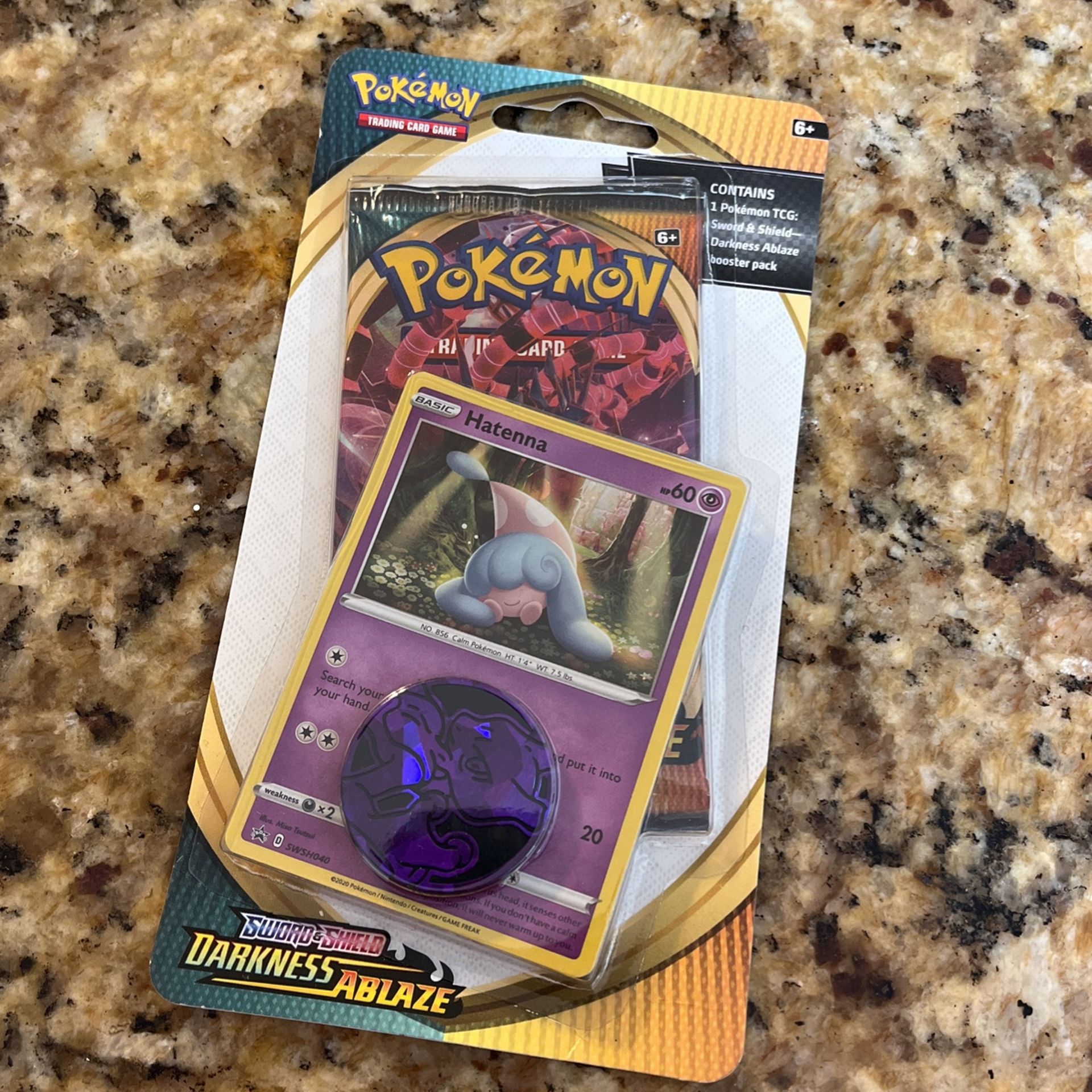 Pokemon Darkness Ablaze Sword & Shield TCG Blister Booster Pack Hatenna Card  New for Sale in San Diego, CA - OfferUp