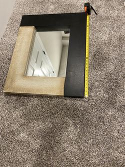 Decorative Mirror With Wood And Faux Grain