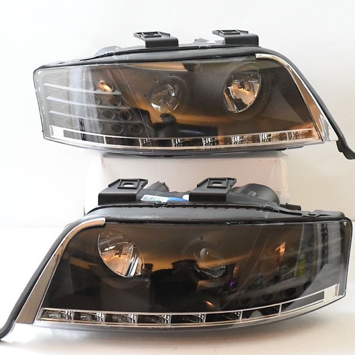 1998 to 2001 Audi A6 Quattro DRL Projector LED headlights Luces Micas Proyectores 