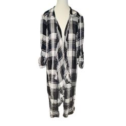 Flannel Crochet Duster 
