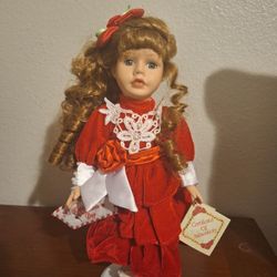 Collectors Choice Dandee Valentines Day Porcelain Doll