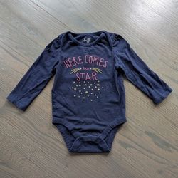 BabyGap Girls Long Sleeve Bodysuit, 'Here Comes The Star' 18-24 Months