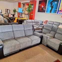 2 Pc. Sectional Reclinig Sofa and Love Seat