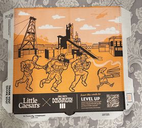 Little Caesars Box X Modern Warfare 3 Half Pizza Box