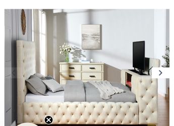 King size bed with fireplace