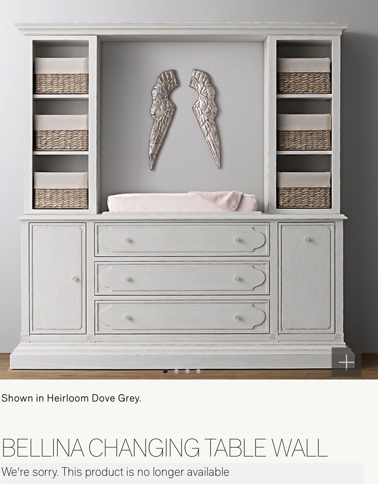 Restoration Hardware Baby & Child Changing Table + Wall Unit