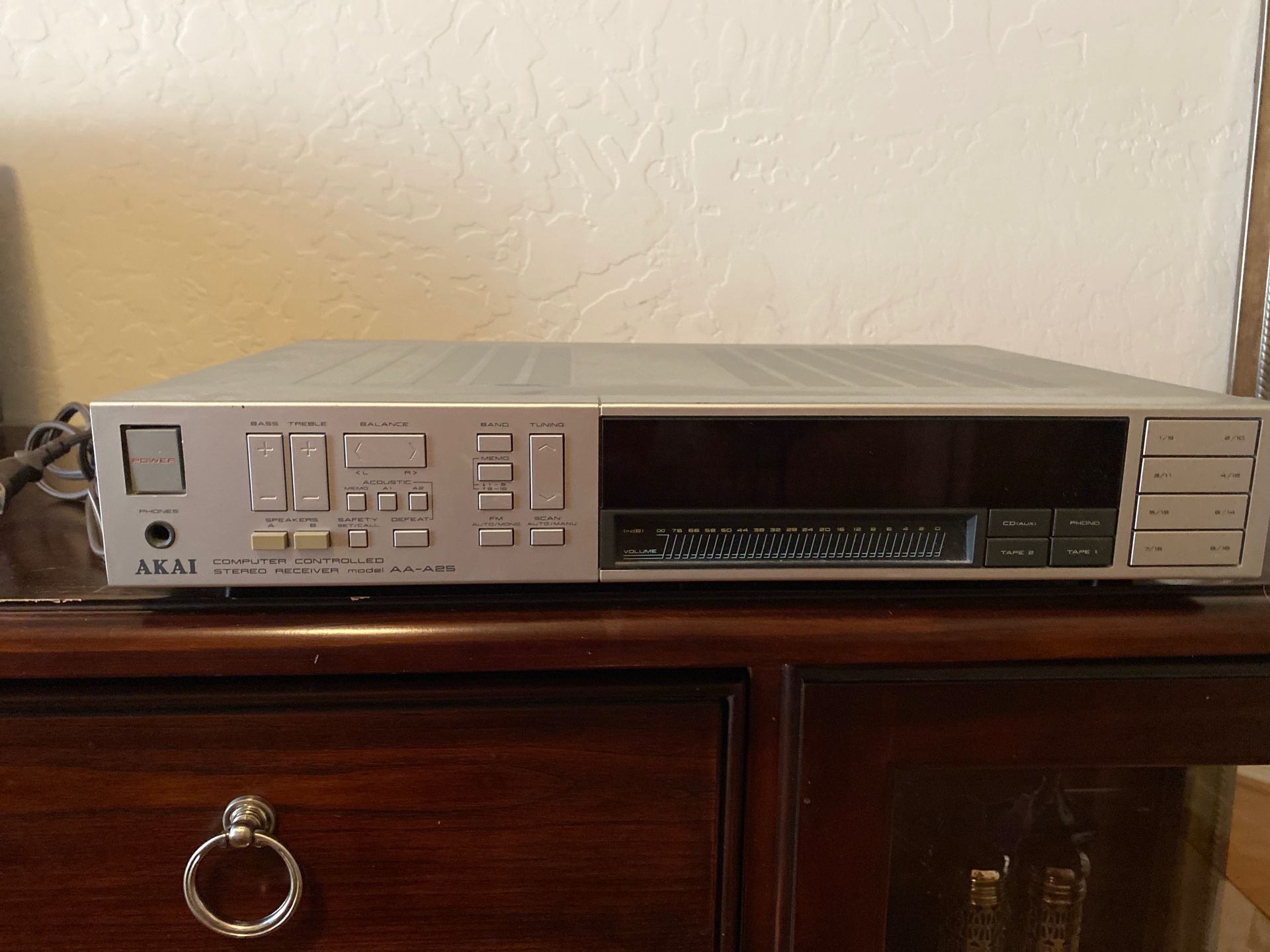 AKAI old school computer controlled stereo receiver