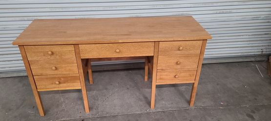 Wood writing school desk