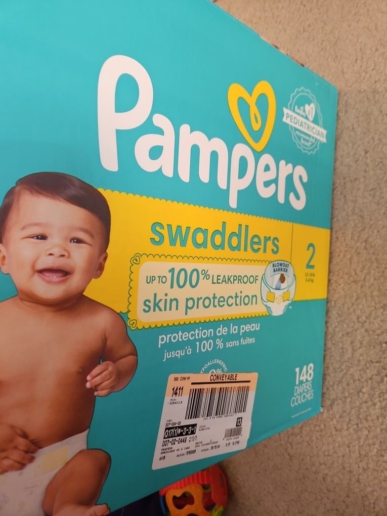 Pampers Swaddlers Size 2 148 Count