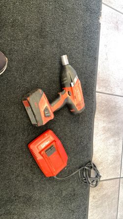 Hilti impact gun, batt, and charger