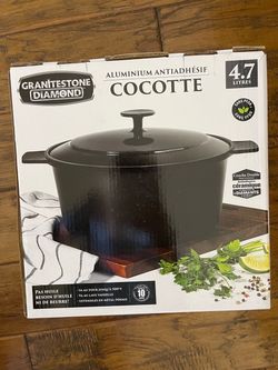 Granitestone Diamond 4.7L Nonstick Dutch Oven / Cocotte with Lid – $30 - Brand New