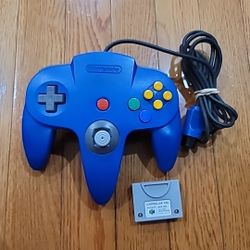 Official Nintendo 64 N64 Authentic OEM NUS-005 Controller With Controller Pak