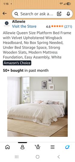Queen size bed frame- like new
